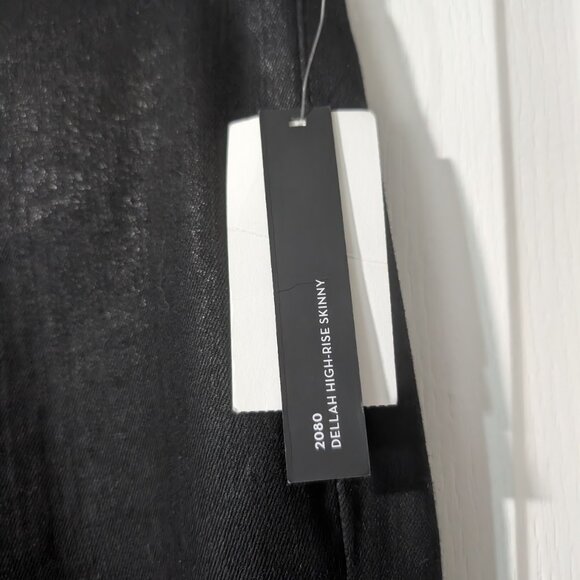 J Brand | Dellah High Rise Black Denim Legging In Fearful - Picture 9 of 15